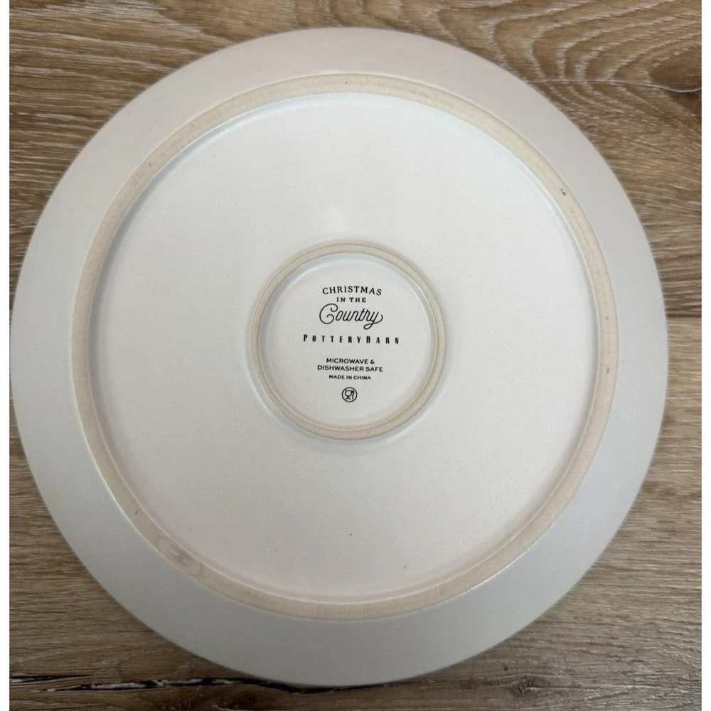 Pottery Barn Christmas in the Country Salad Plates Set of 3 9